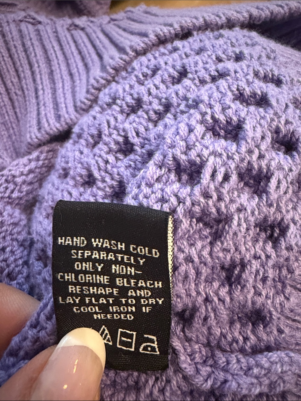 Context from Lord and Taylor Women's Large cropped knit Lilac pullover sweater - Picture 8 of 8